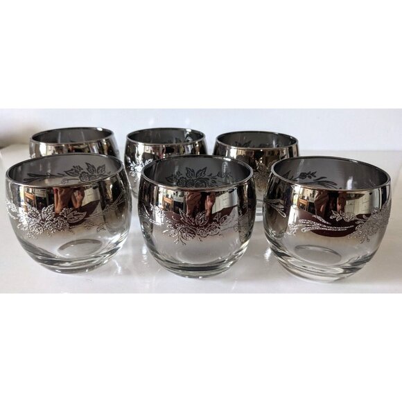MCM Set Of 6 Dorothy Thorpe Whiskey Brandy Glass Tumbler+ 6 Shots Sandblasted - Picture 4 of 15